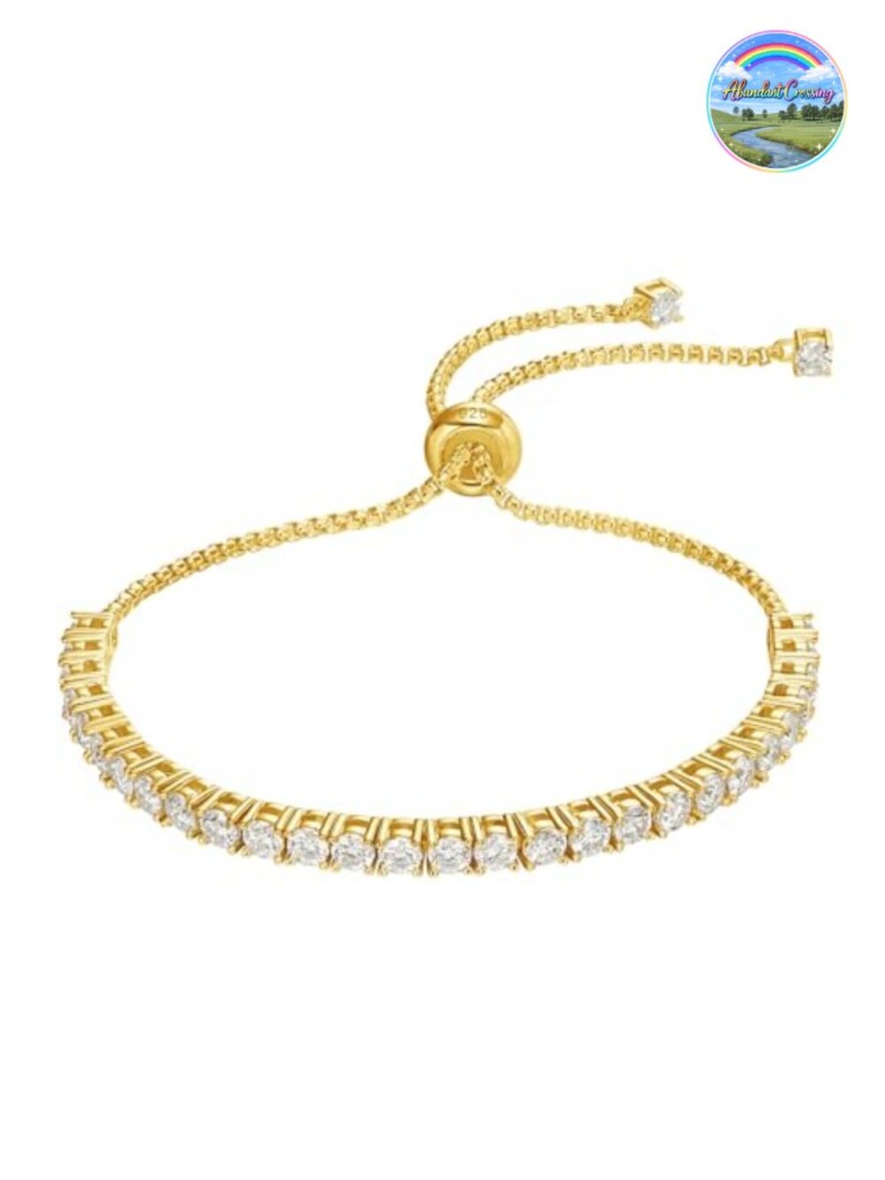 Moissanite Tennis Bracelet - 925 Sterling Silver Adjustable Women's Jewelry